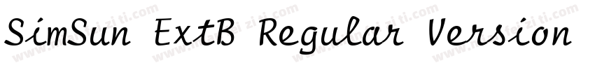 SimSun ExtB Regular Version 501字体转换